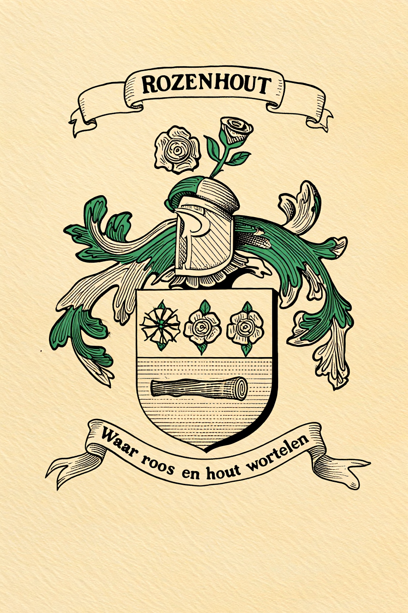Familiewapen van de achternaam ROZENHOUT (vergrendeld)