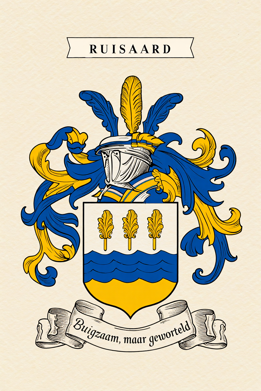 Familiewapen van de achternaam RUISAARD (vergrendeld)