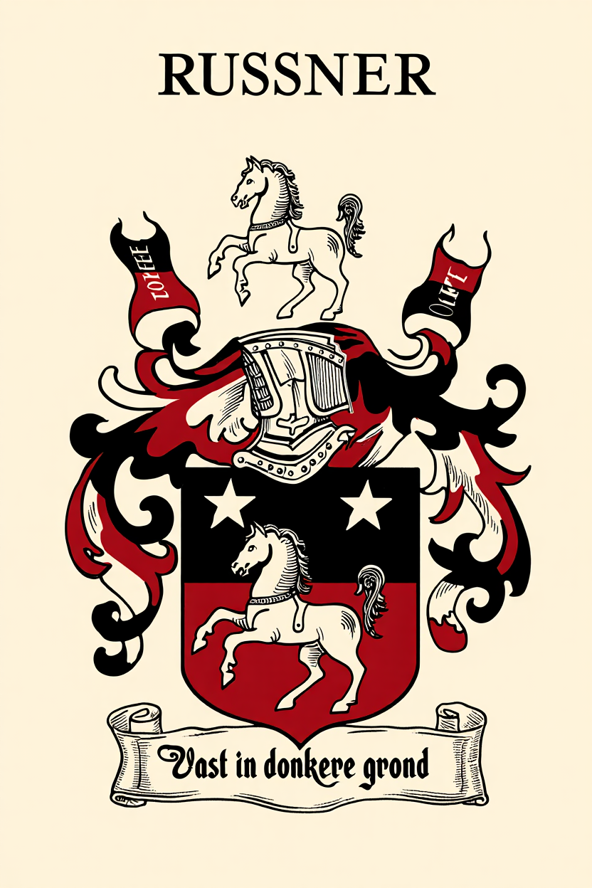 Familiewapen van de achternaam RUSSNER (vergrendeld)