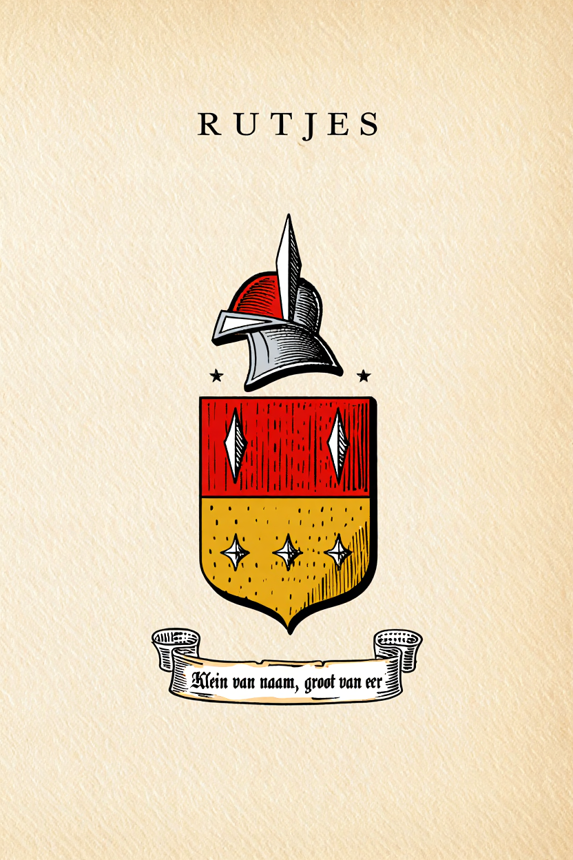 Familiewapen van de achternaam RUTJES (vergrendeld)