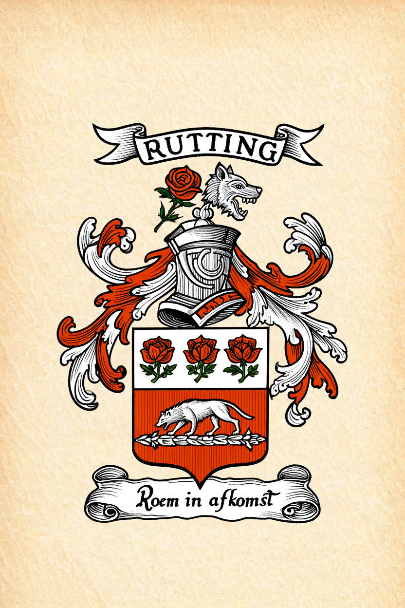 Familiewapen van de achternaam RUTTING (vergrendeld)