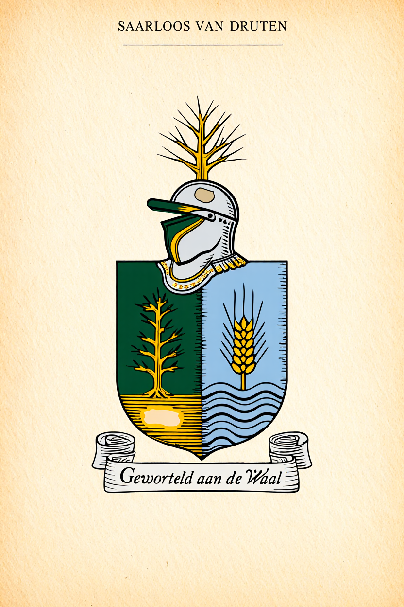 Familiewapen van de achternaam SAARLOOS VAN DRUTEN (vergrendeld)