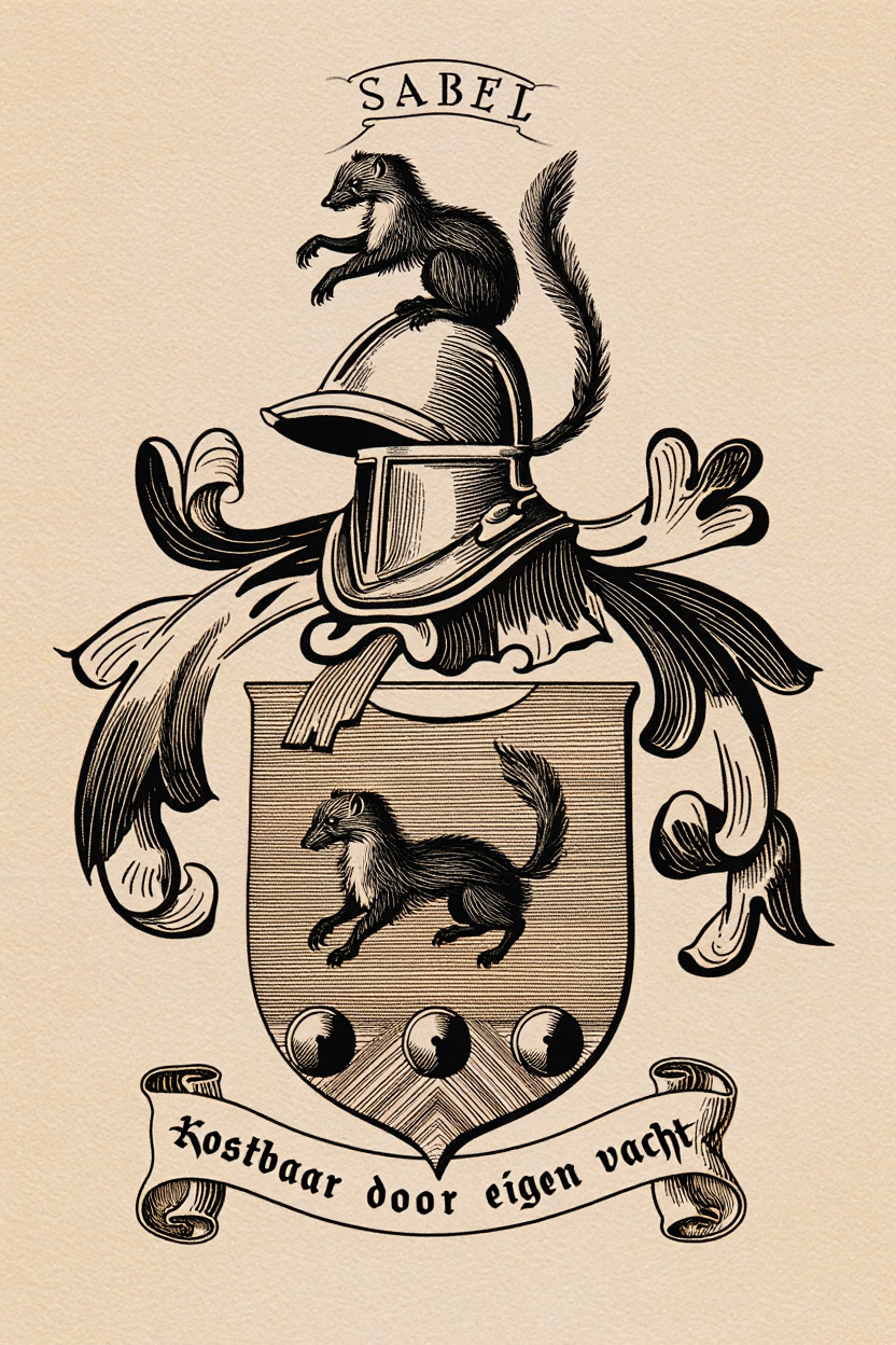Familiewapen van de achternaam SABEL (vergrendeld)