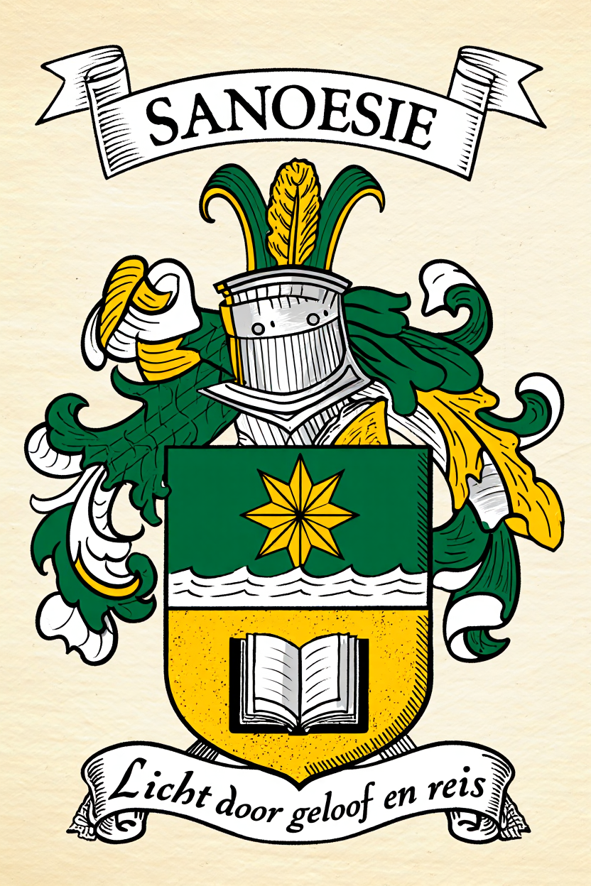 Familiewapen van de achternaam SANOESIE (vergrendeld)