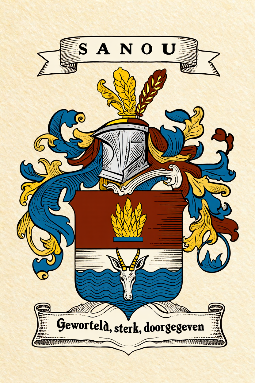 Familiewapen van de achternaam SANOU