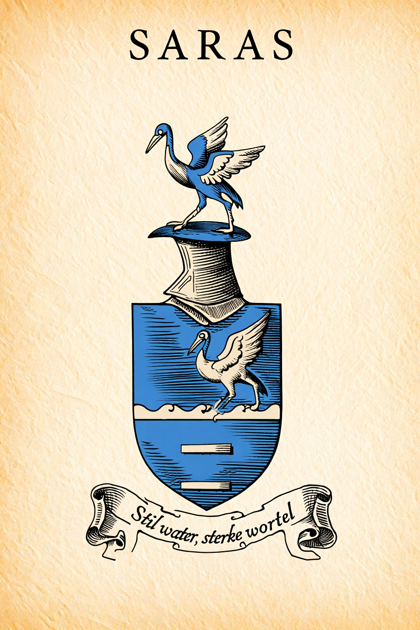 Familiewapen van de achternaam SARAS (vergrendeld)