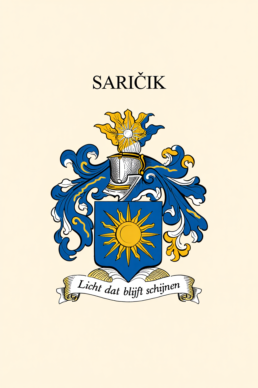 Familiewapen van de achternaam SARIIŞIK (vergrendeld)