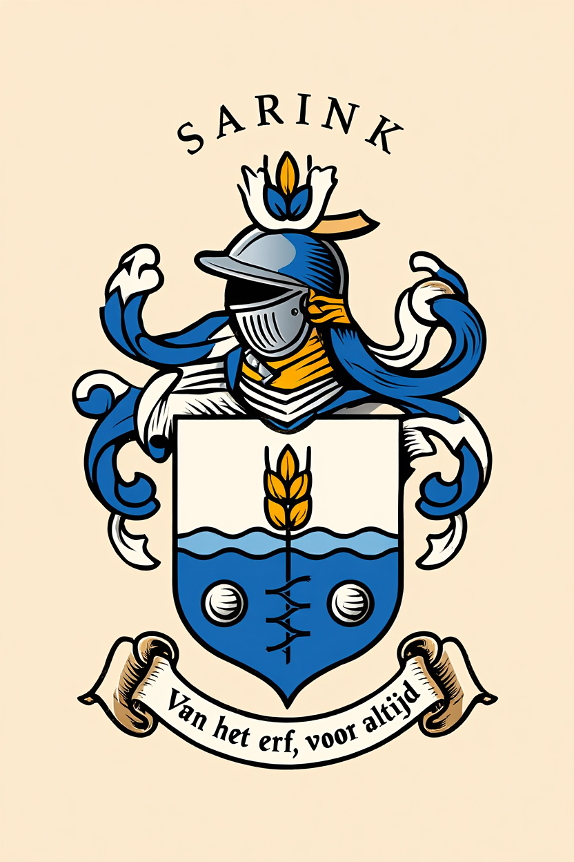 Familiewapen van de achternaam SARINK (vergrendeld)