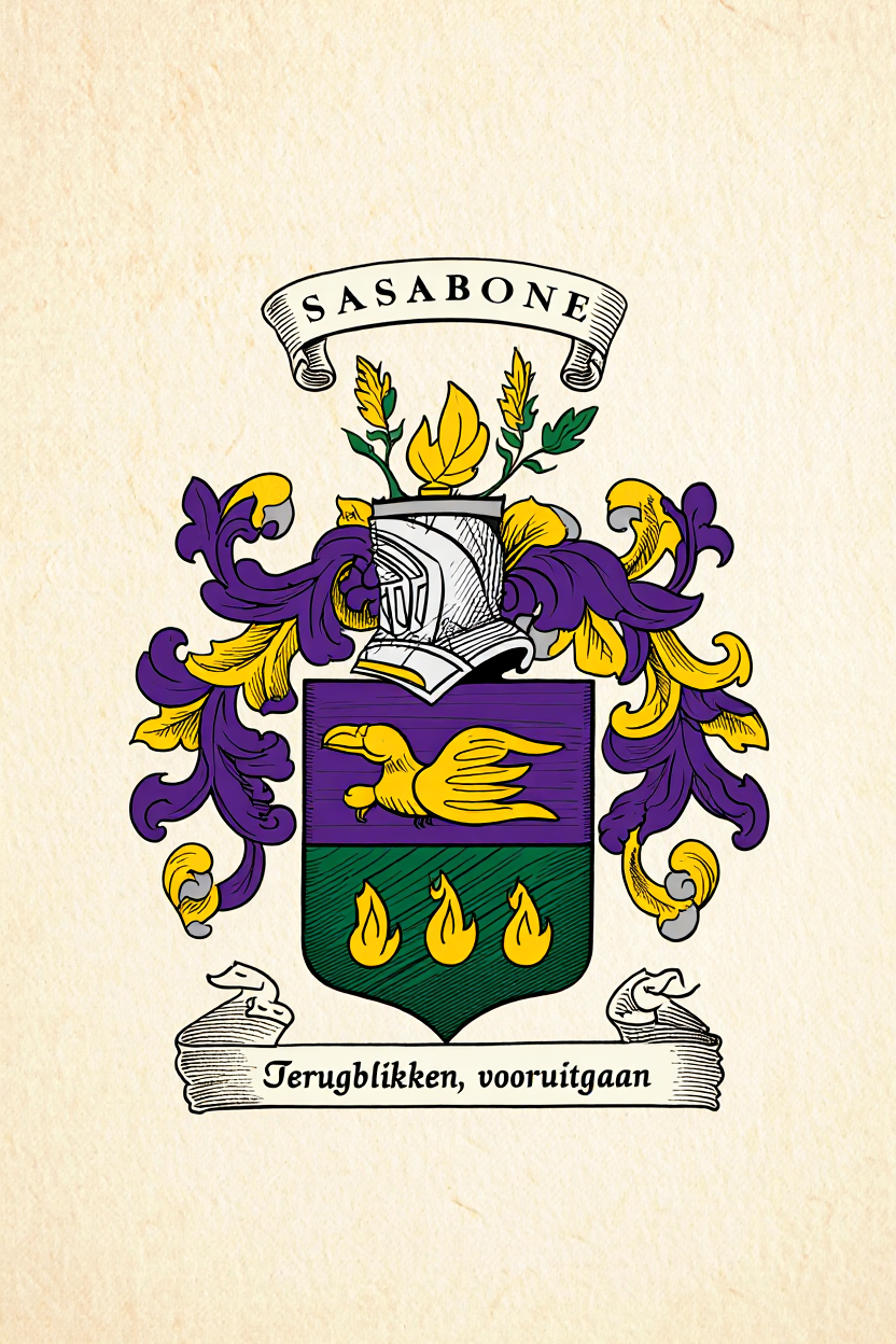 Familiewapen van de achternaam SASABONE (vergrendeld)