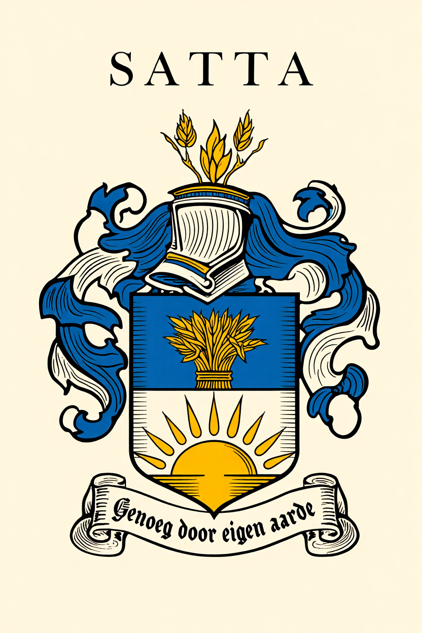 Familiewapen van de achternaam SATTA (vergrendeld)