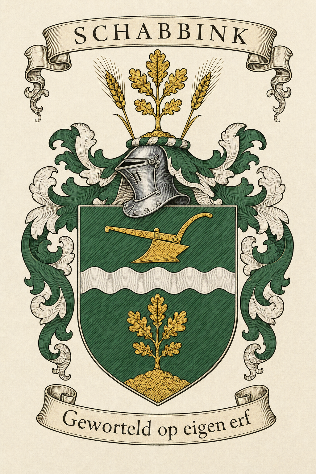Familiewapen van de achternaam SCHABBINK (vergrendeld)