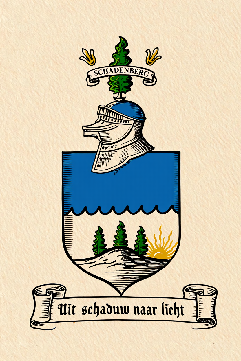 Familiewapen van de achternaam SCHADENBERG (vergrendeld)