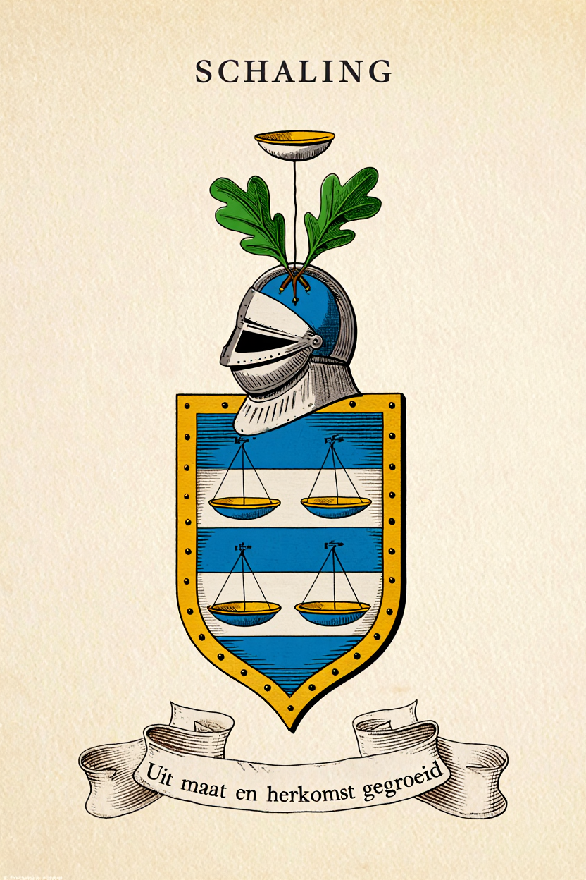 Familiewapen van de achternaam SCHALING (vergrendeld)