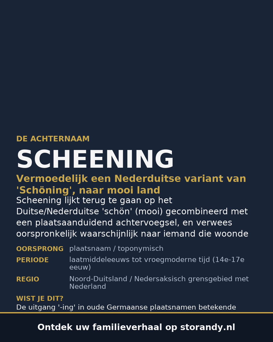Familiewapen van de achternaam SCHEENING