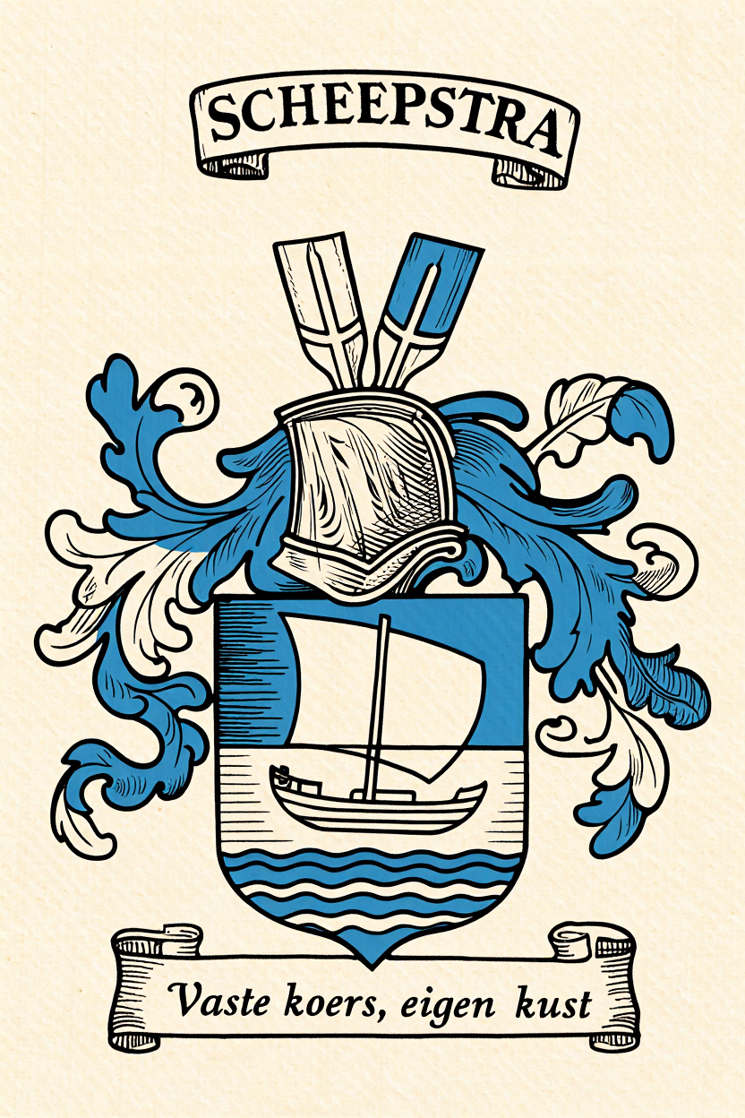 Familiewapen van de achternaam SCHEEPSTRA