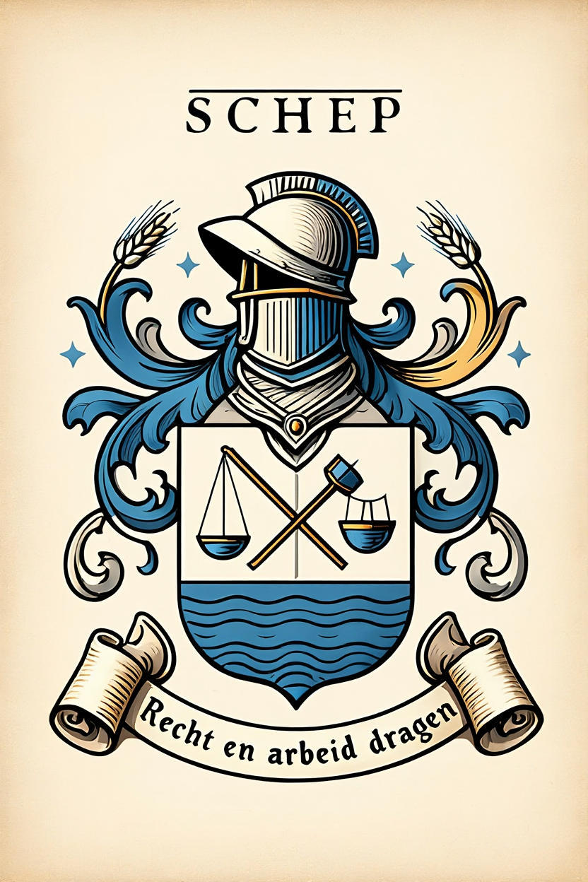 Familiewapen van de achternaam SCHEP (vergrendeld)