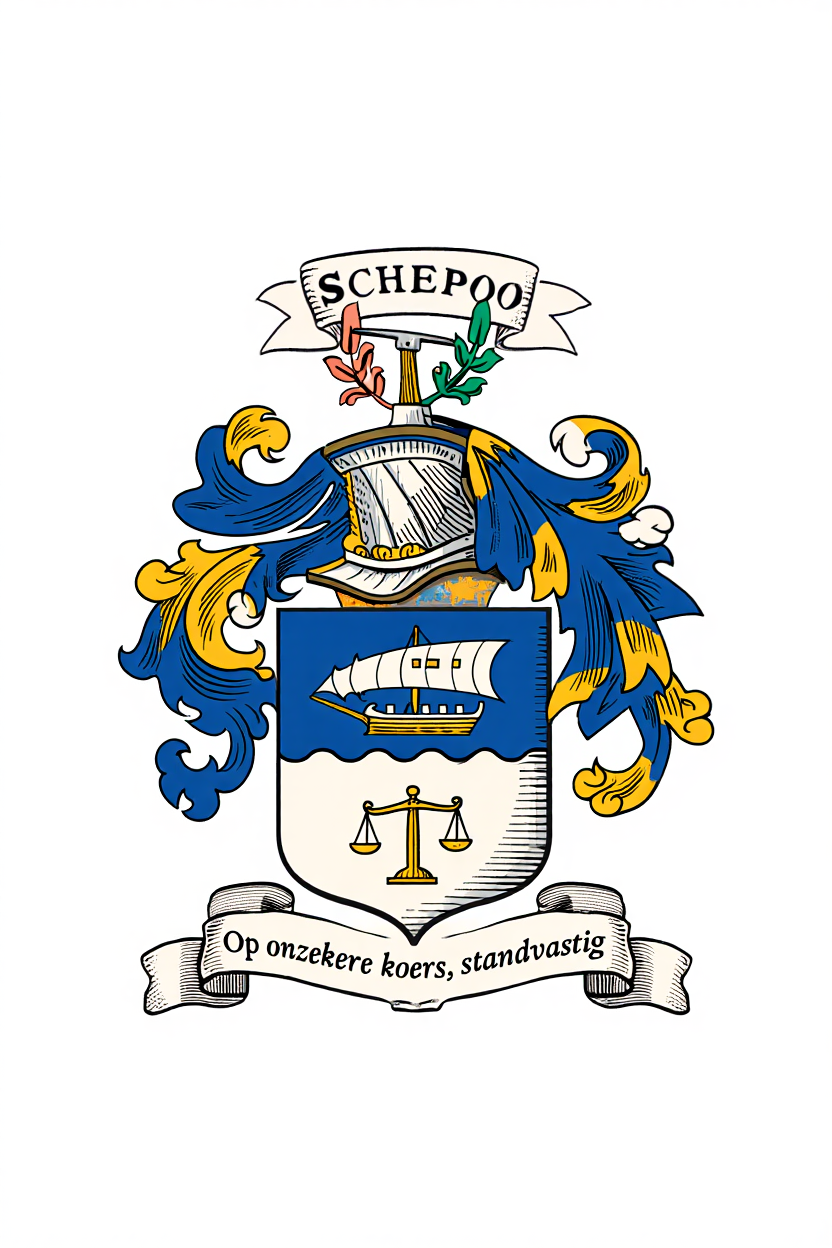 Familiewapen van de achternaam SCHEPOO (vergrendeld)