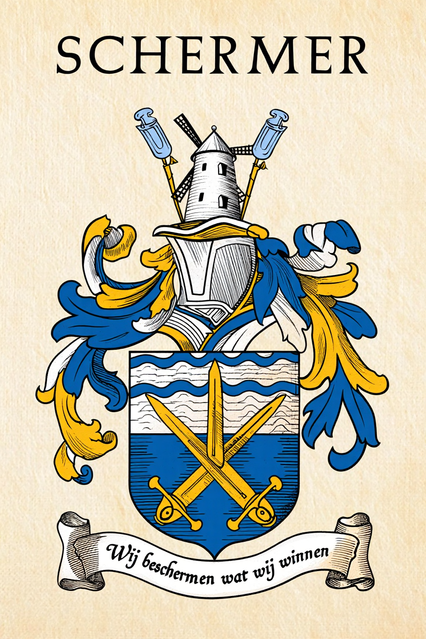 Familiewapen van de achternaam SCHERMER