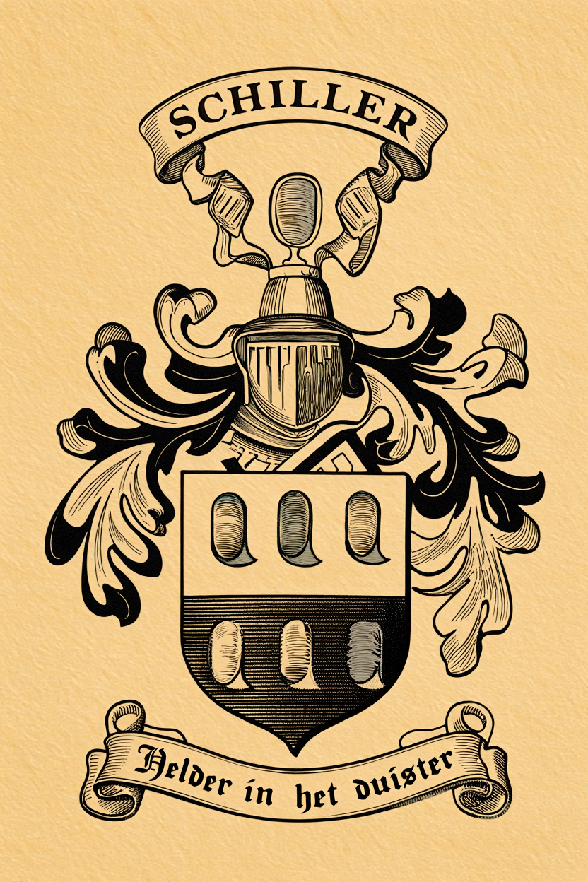 Familiewapen van de achternaam SCHILLER (vergrendeld)