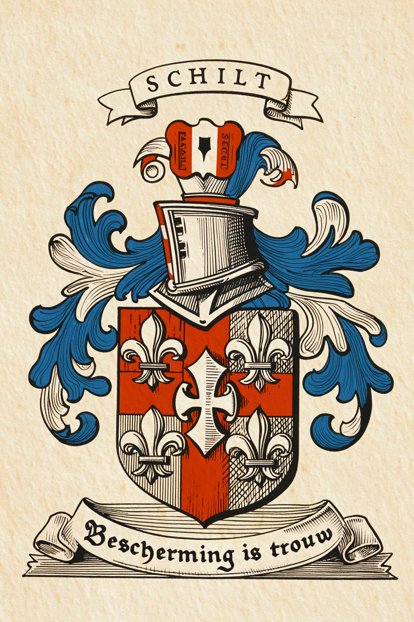 Familiewapen van de achternaam SCHILT (vergrendeld)