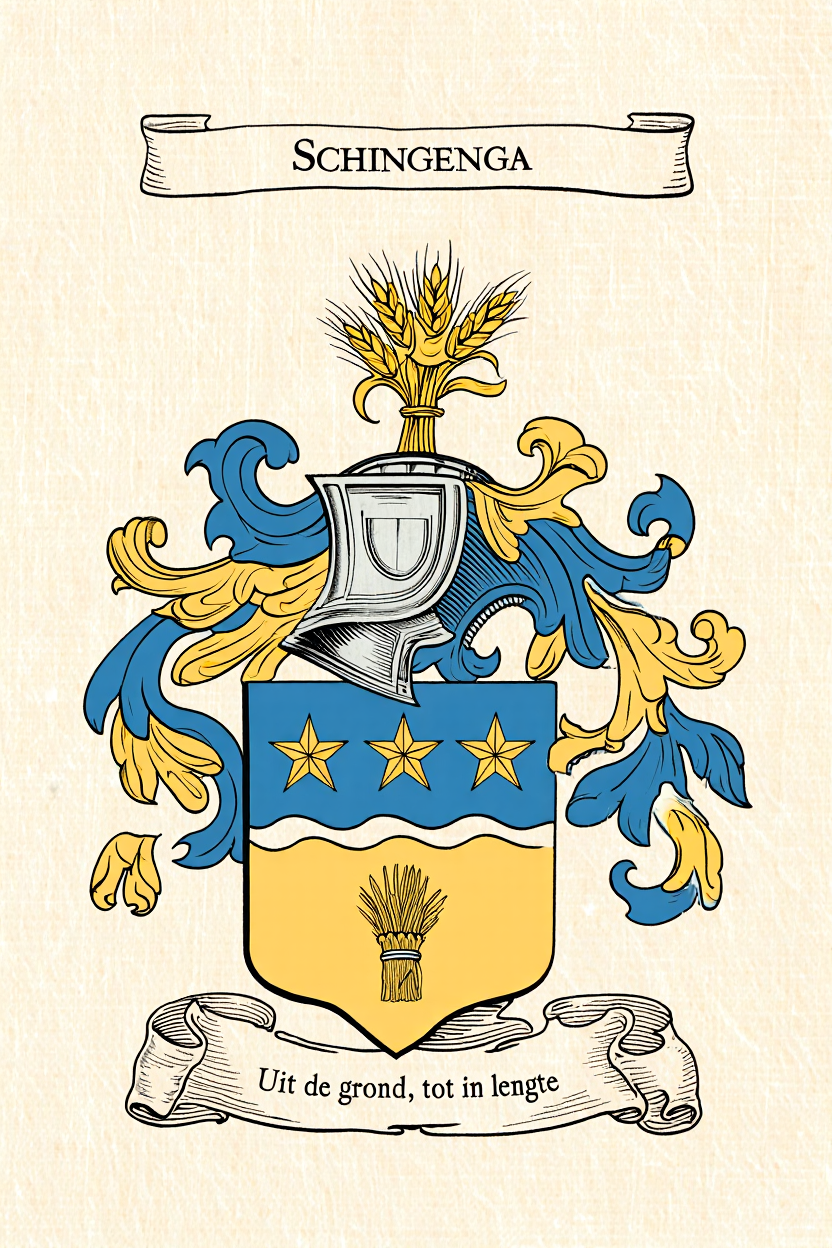 Familiewapen van de achternaam SCHINGENGA (vergrendeld)