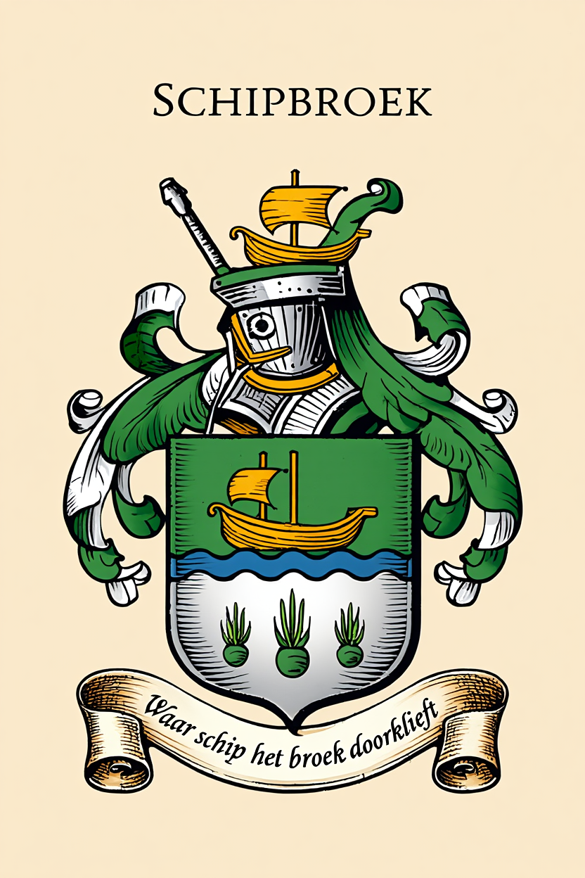 Familiewapen van de achternaam SCHIPBROEK (vergrendeld)