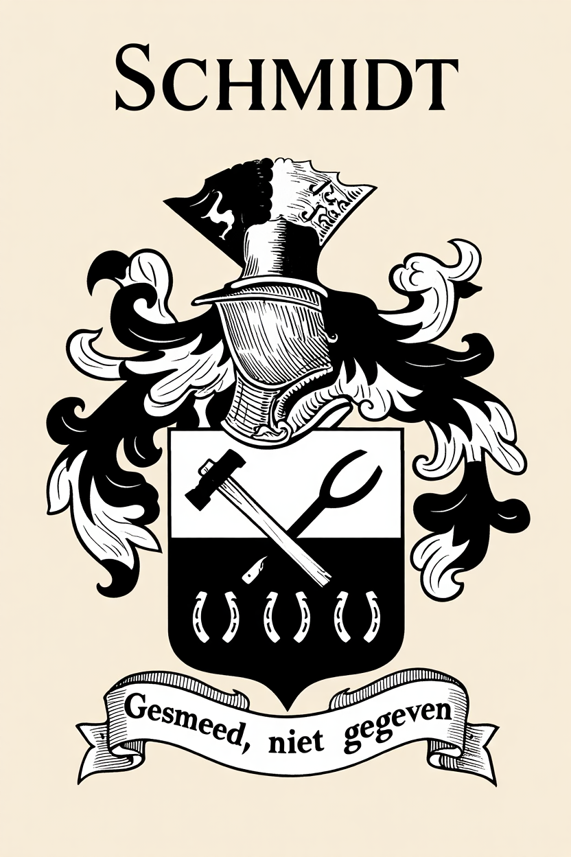 Familiewapen van de achternaam SCHMIDT