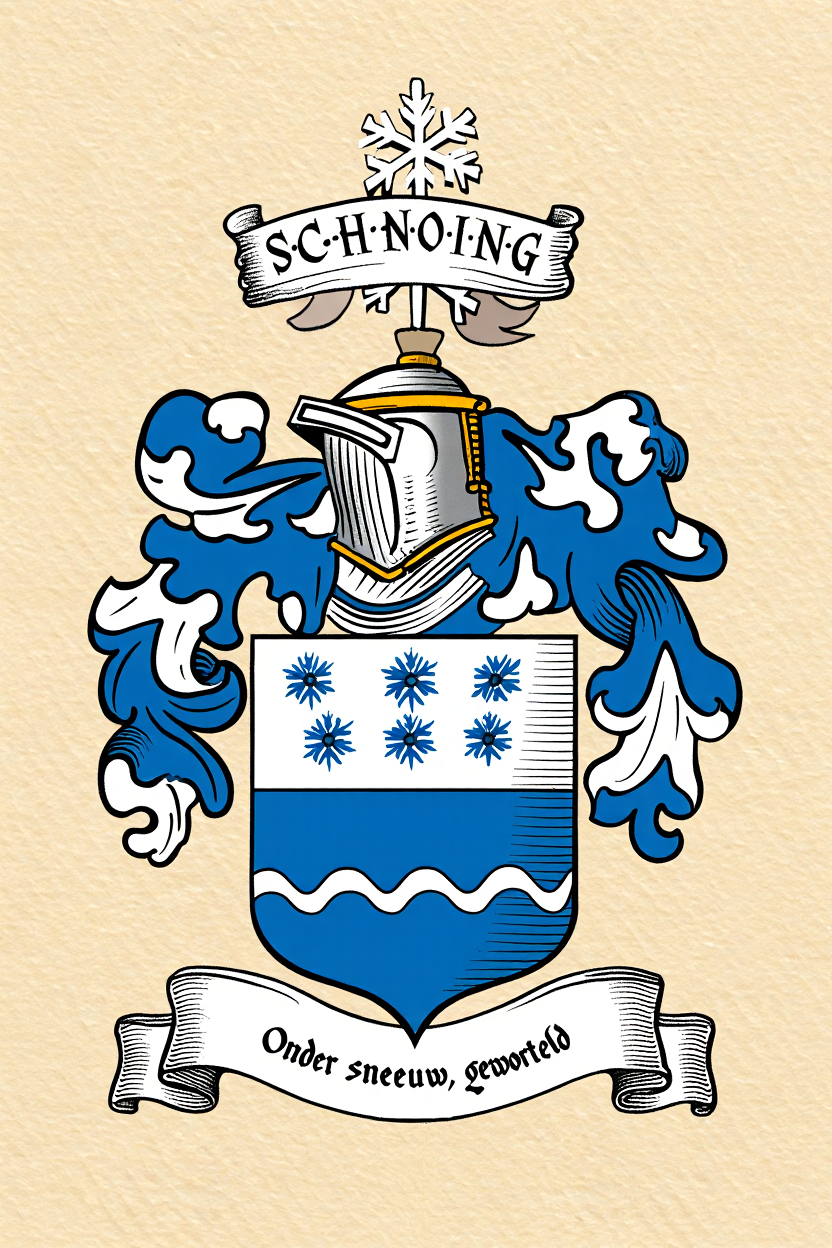 Familiewapen van de achternaam SCHNOING (vergrendeld)