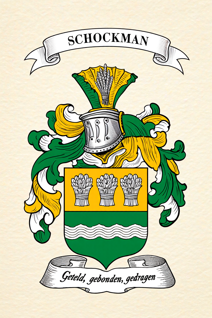 Familiewapen van de achternaam SCHOCKMAN (vergrendeld)