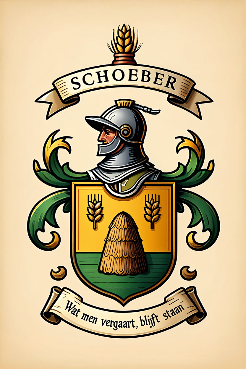 Familiewapen van de achternaam SCHOEBER (vergrendeld)