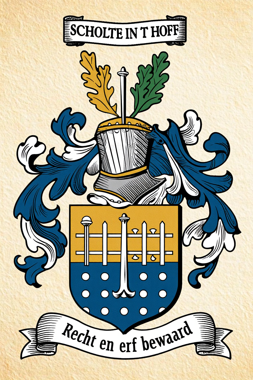 Familiewapen van de achternaam SCHOLTE IN T HOFF
