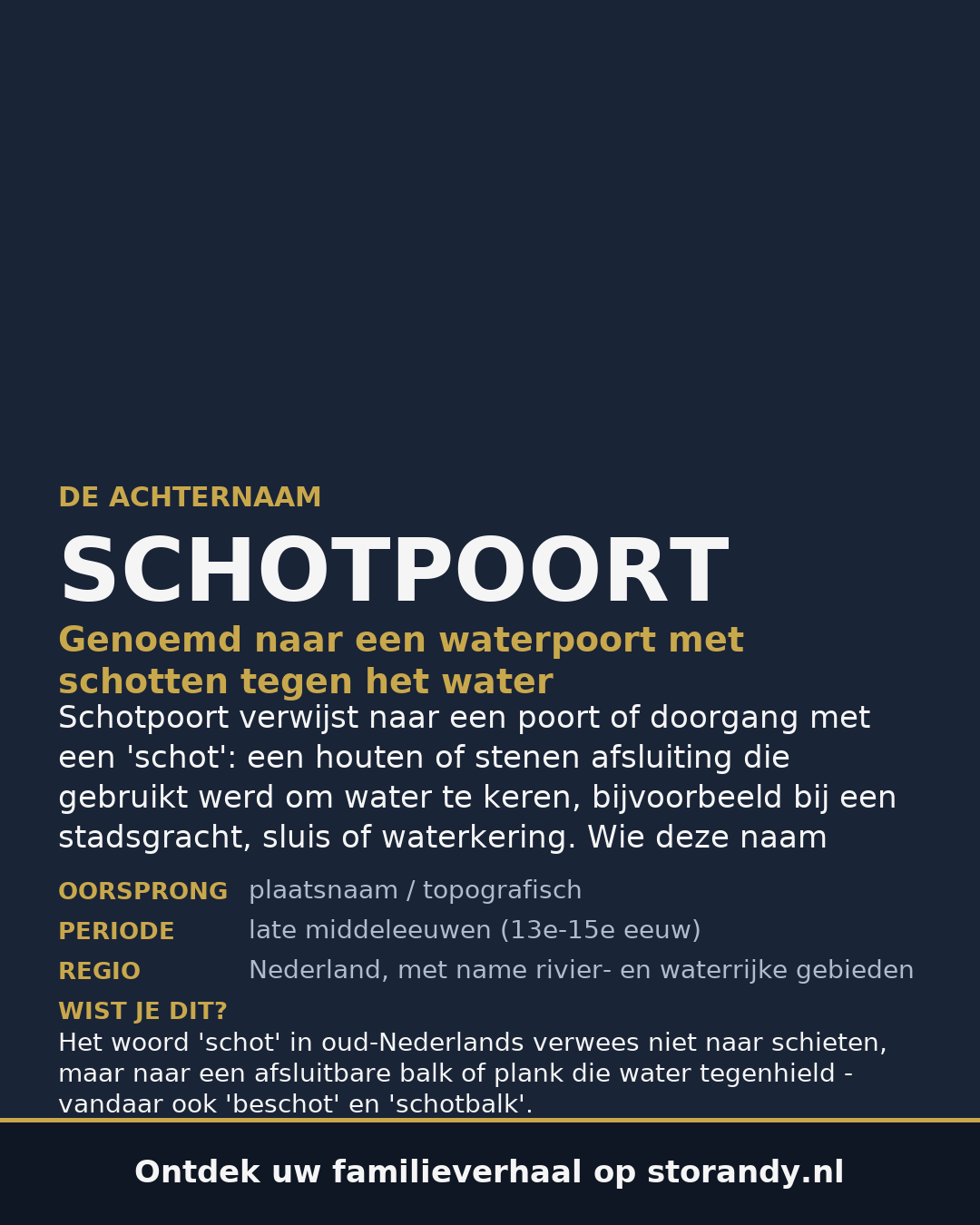 Familiewapen van de achternaam SCHOTPOORT
