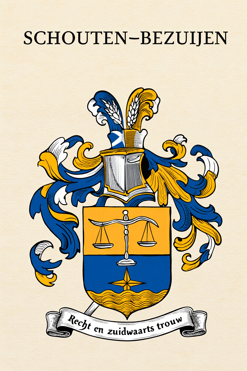 Familiewapen van de achternaam SCHOUTEN-BEZUIJEN