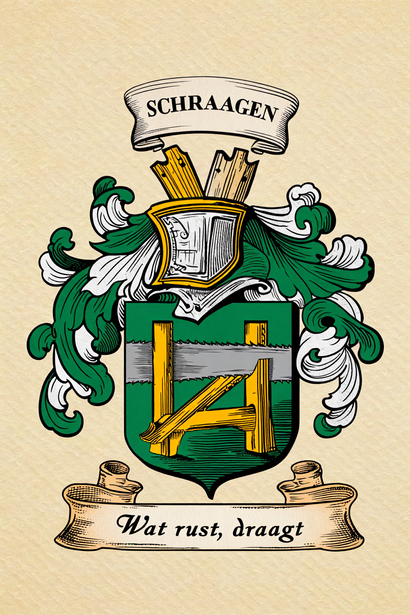 Familiewapen van de achternaam SCHRAAGEN (vergrendeld)