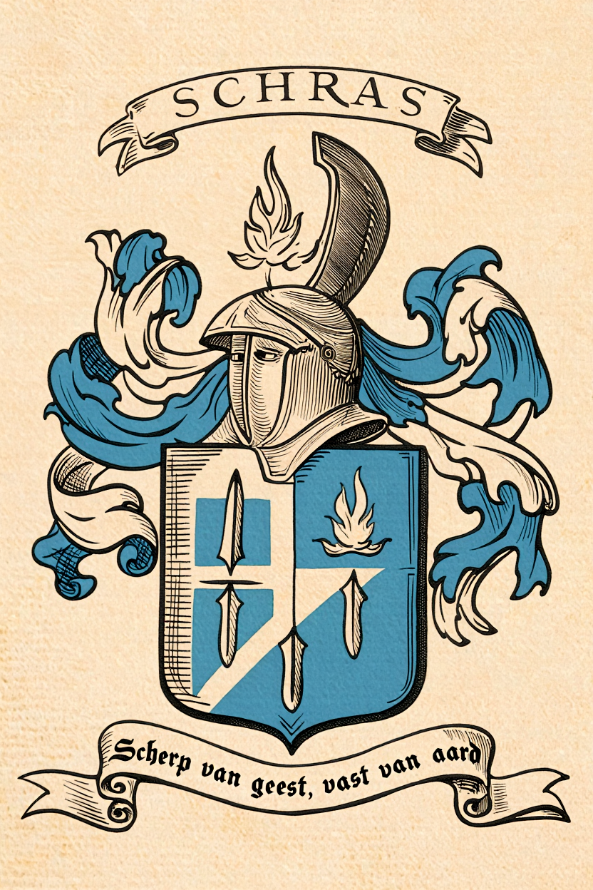 Familiewapen van de achternaam SCHRAS (vergrendeld)