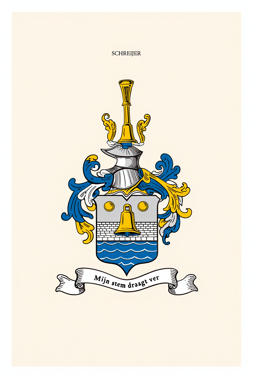 Familiewapen van de achternaam SCHREIJER (vergrendeld)