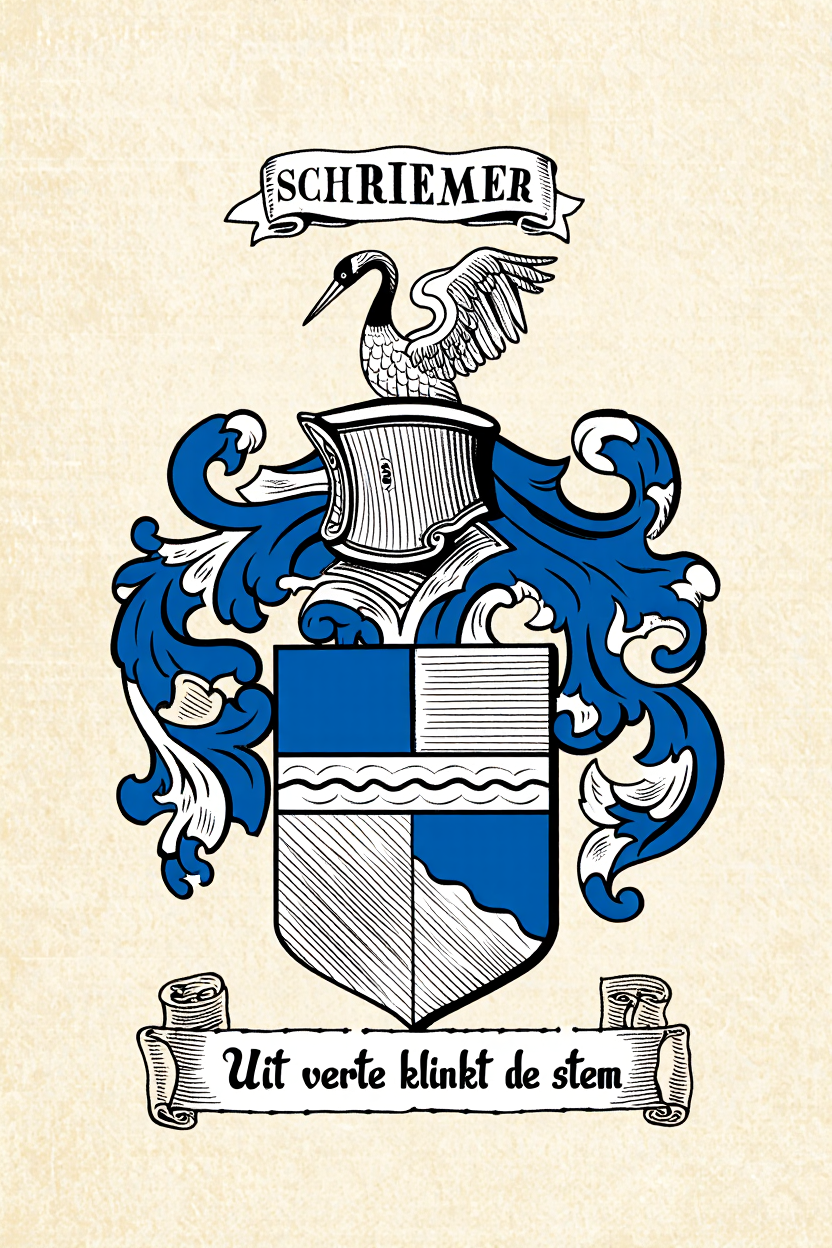 Familiewapen van de achternaam SCHRIEMER (vergrendeld)