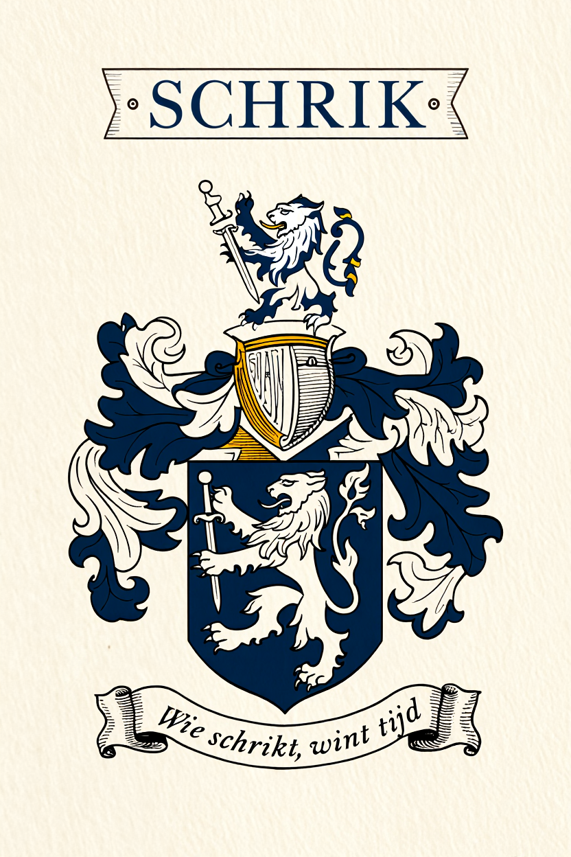 Familiewapen van de achternaam SCHRIK (vergrendeld)