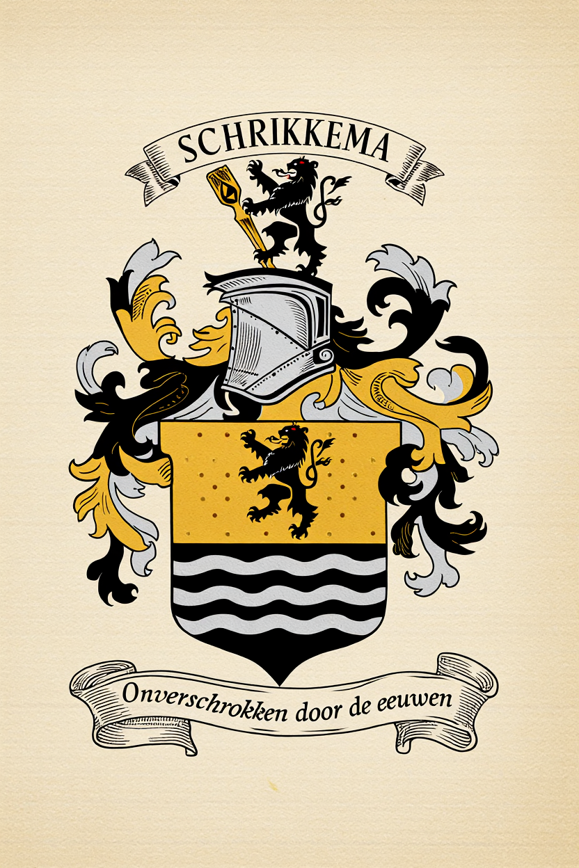 Familiewapen van de achternaam SCHRIKKEMA (vergrendeld)