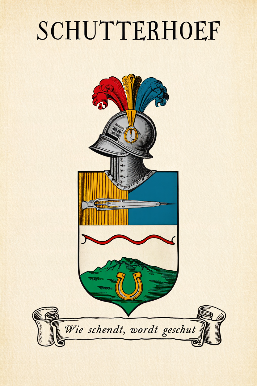 Familiewapen van de achternaam SCHUTTERHOEF