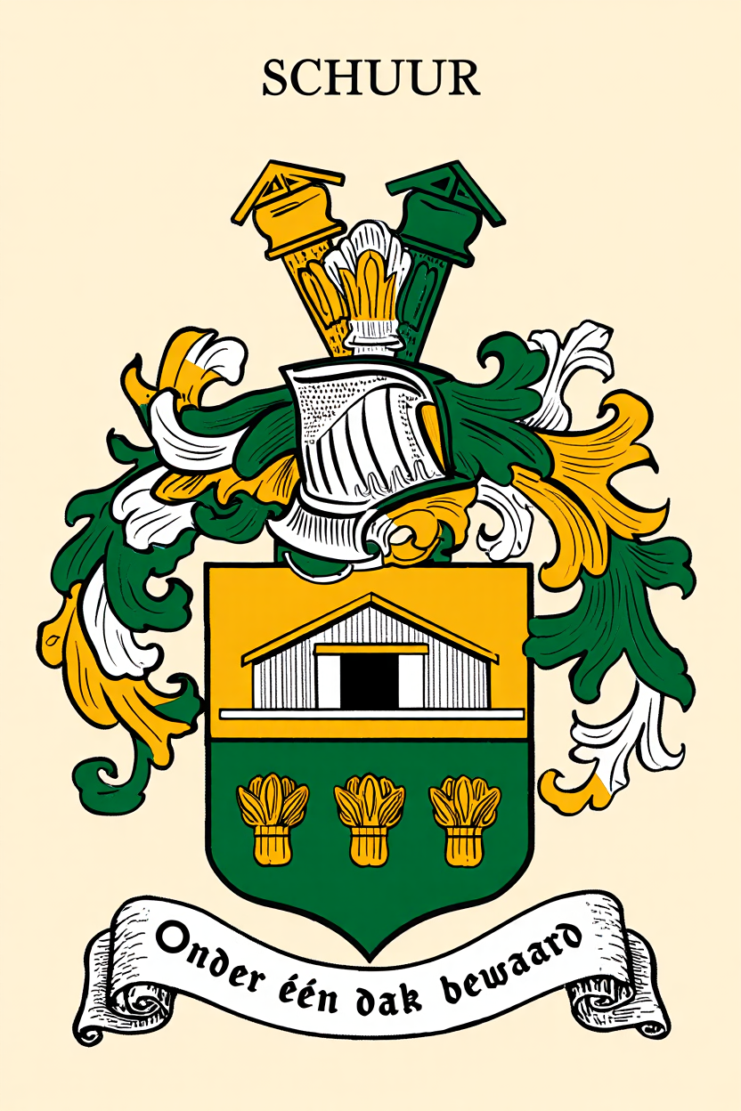 Familiewapen van de achternaam SCHUUR (vergrendeld)