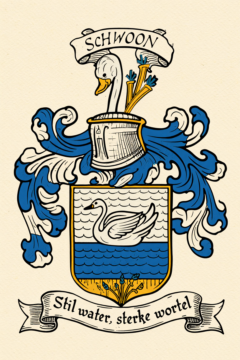 Familiewapen van de achternaam SCHWOON (vergrendeld)