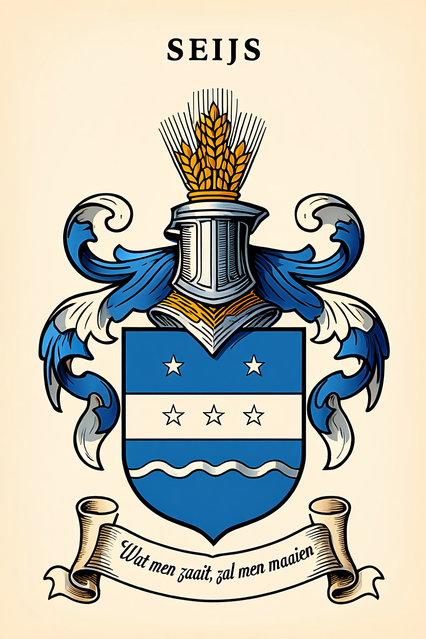 Familiewapen van de achternaam SEIJS (vergrendeld)