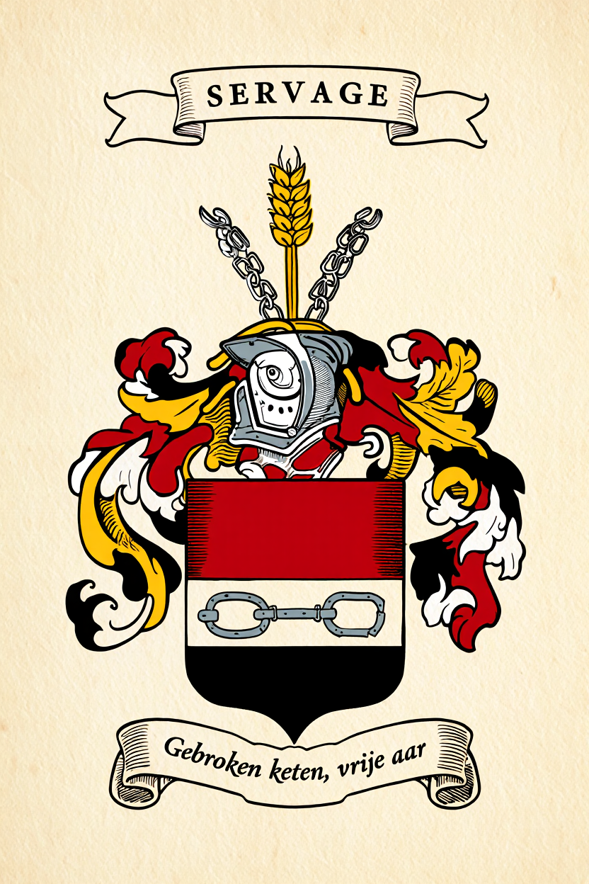 Familiewapen van de achternaam SERVAGE (vergrendeld)