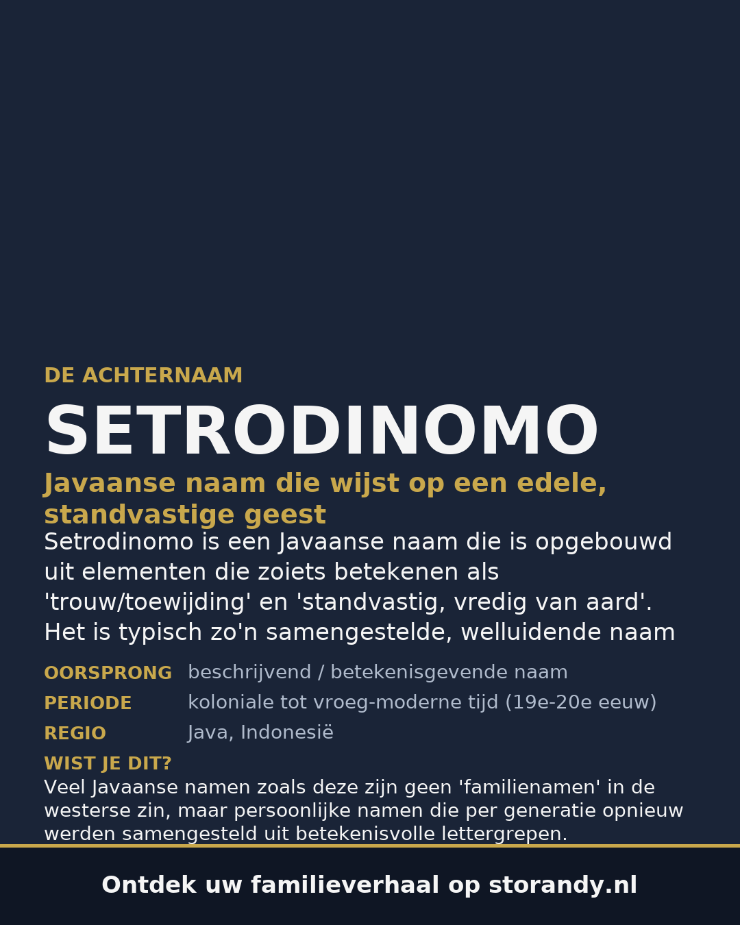 Familiewapen van de achternaam SETRODINOMO