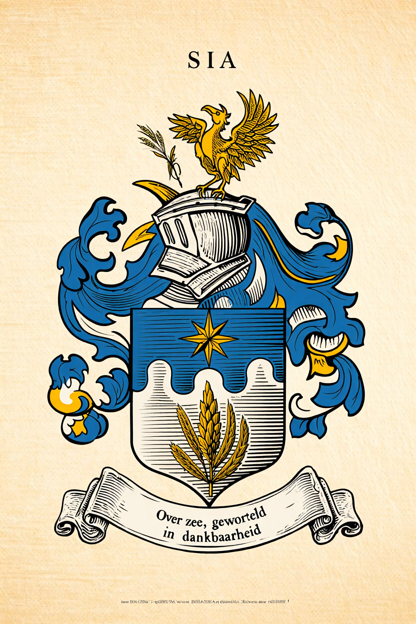 Familiewapen van de achternaam SIA (vergrendeld)