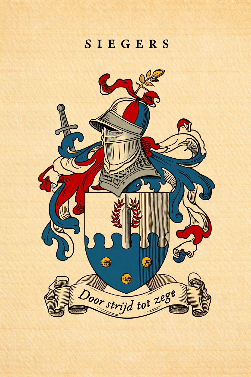 Familiewapen van de achternaam SIEGERS (vergrendeld)