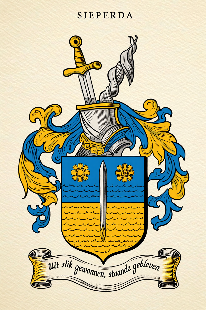 Familiewapen van de achternaam SIEPERDA (vergrendeld)