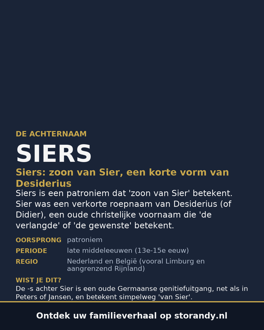 Familiewapen van de achternaam SIERS