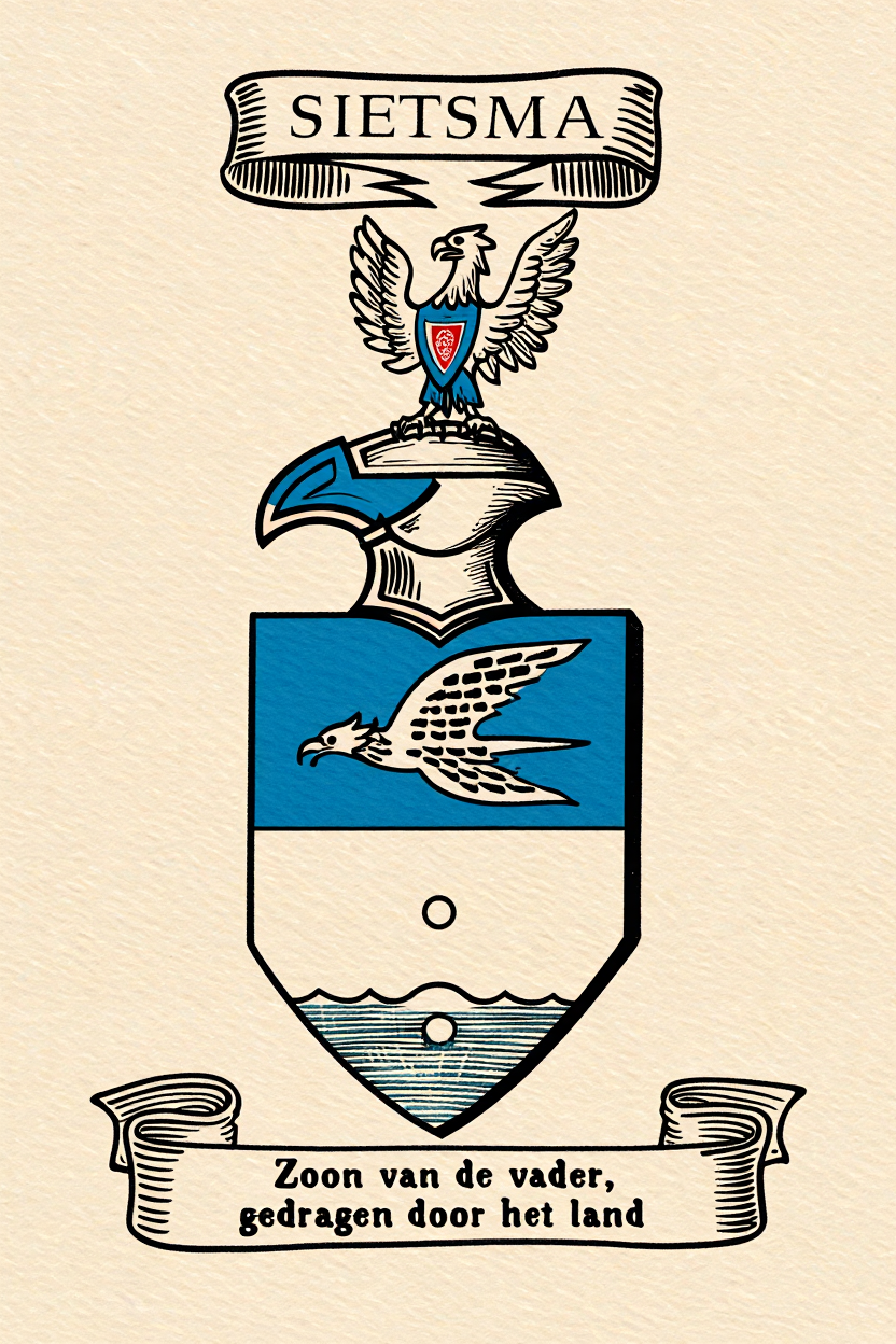 Familiewapen van de achternaam SIETSMA (vergrendeld)